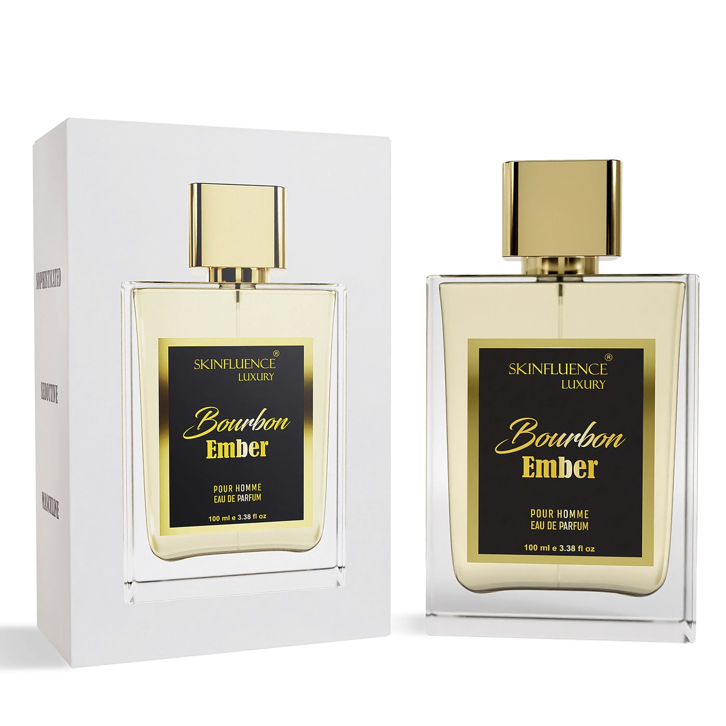 SKINFLUENCE Luxury Bourbon Ember Perfume For Men 100Ml- Eau De Parfum- Party Fragrance