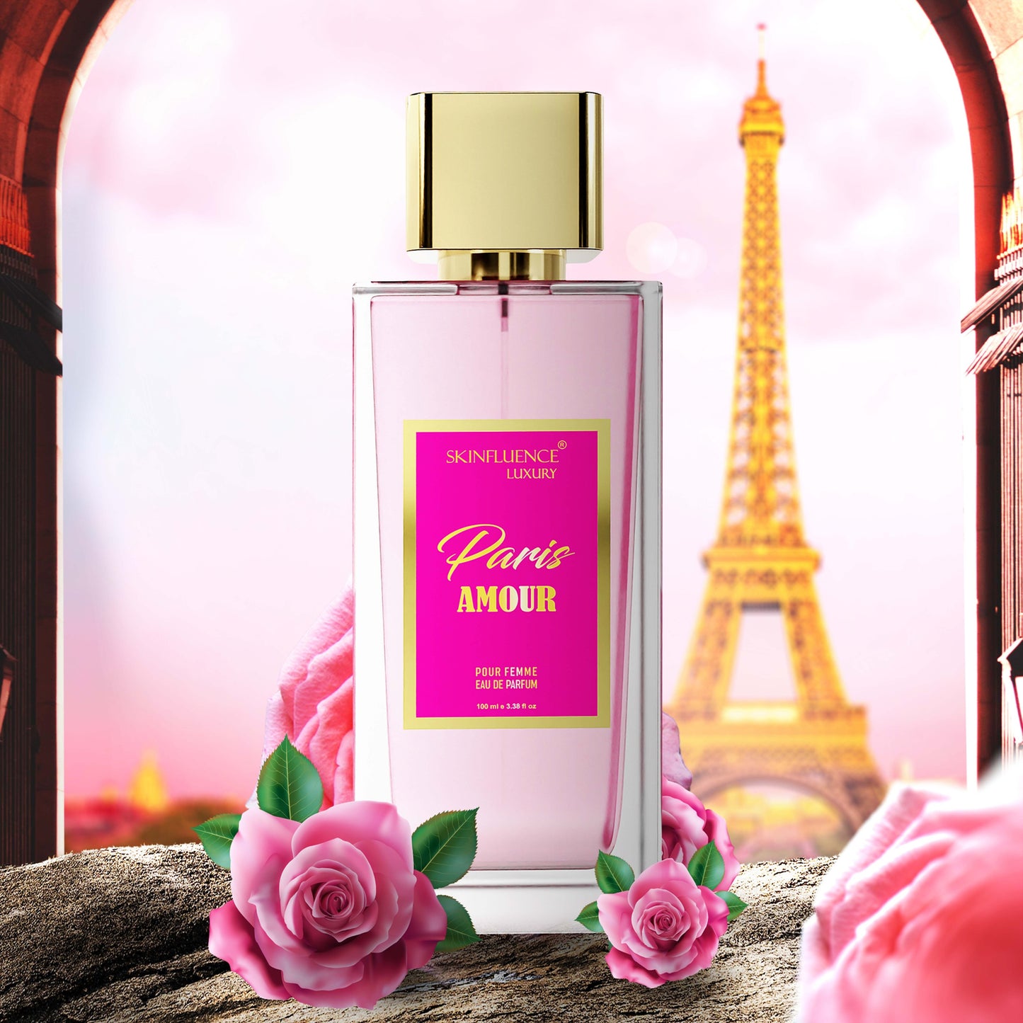 SKINFLUENCE Luxury Paris Amour Floral Perfume For Women 100Ml - Eau De Parfum