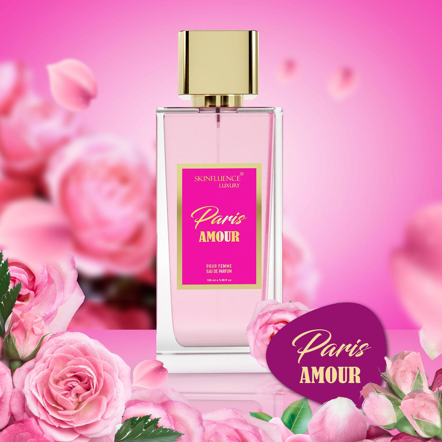 SKINFLUENCE Luxury Paris Amour Floral Perfume For Women 100Ml - Eau De Parfum