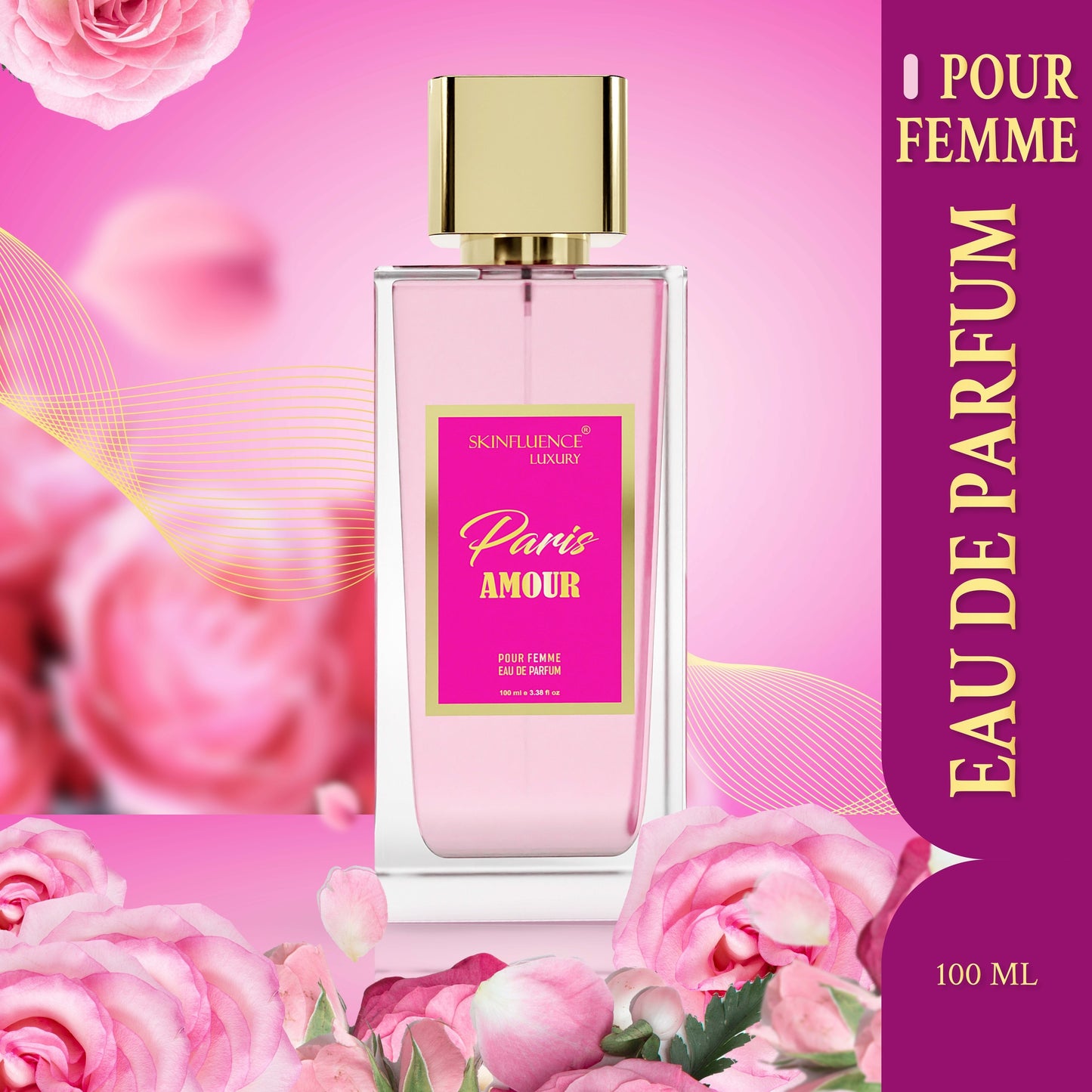 SKINFLUENCE Luxury Paris Amour Floral Perfume For Women 100Ml - Eau De Parfum