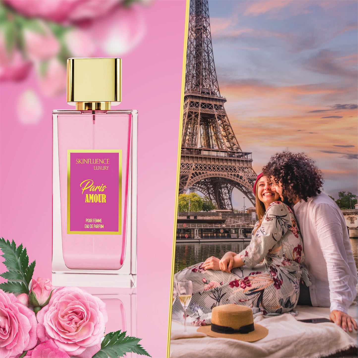 SKINFLUENCE Luxury Paris Amour Floral Perfume For Women 100Ml - Eau De Parfum