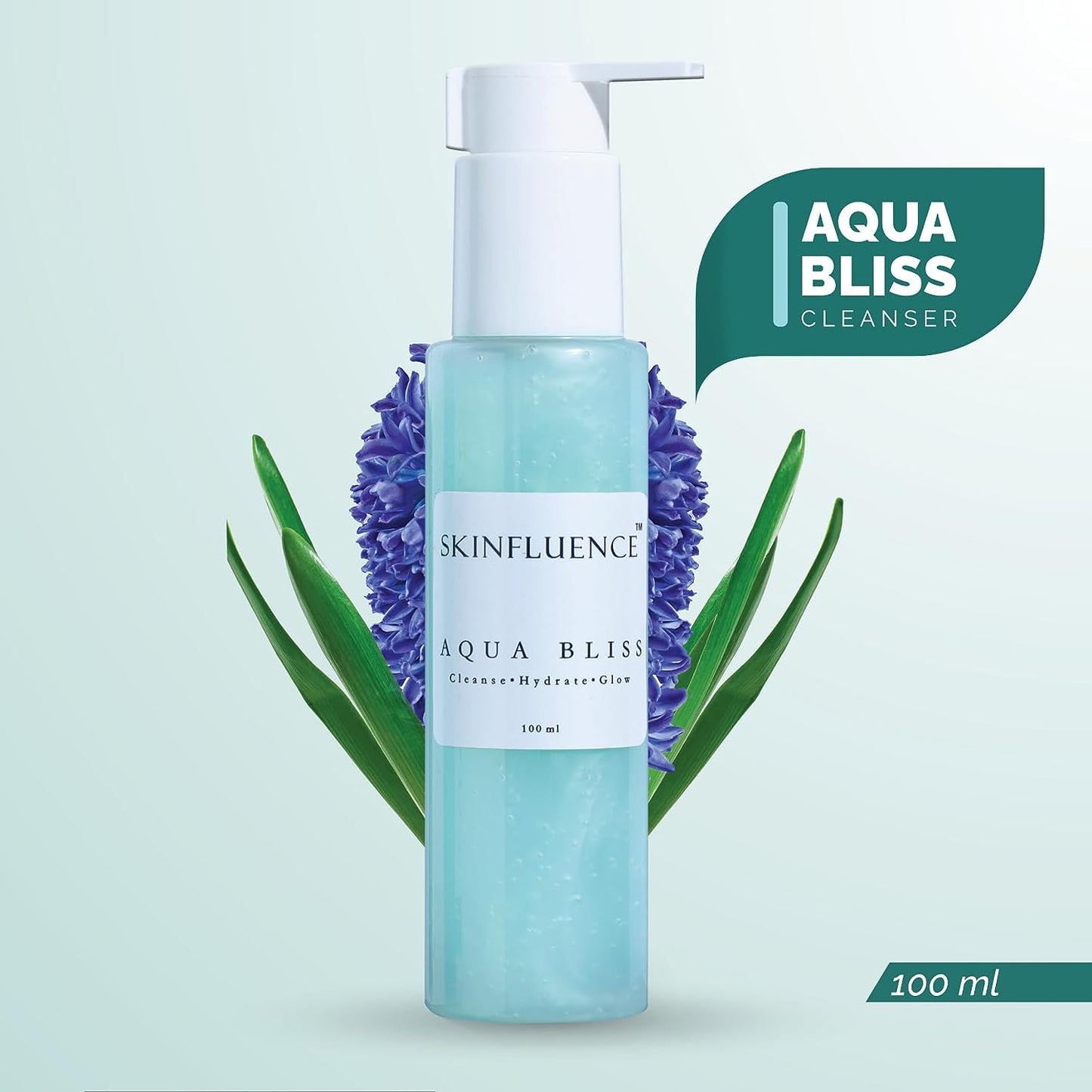SKINFLUENCE Aqua Bliss Cleanser | 1% Salicylic Acid & Allantoin Face Wash for Acne Prone & Oily Skin