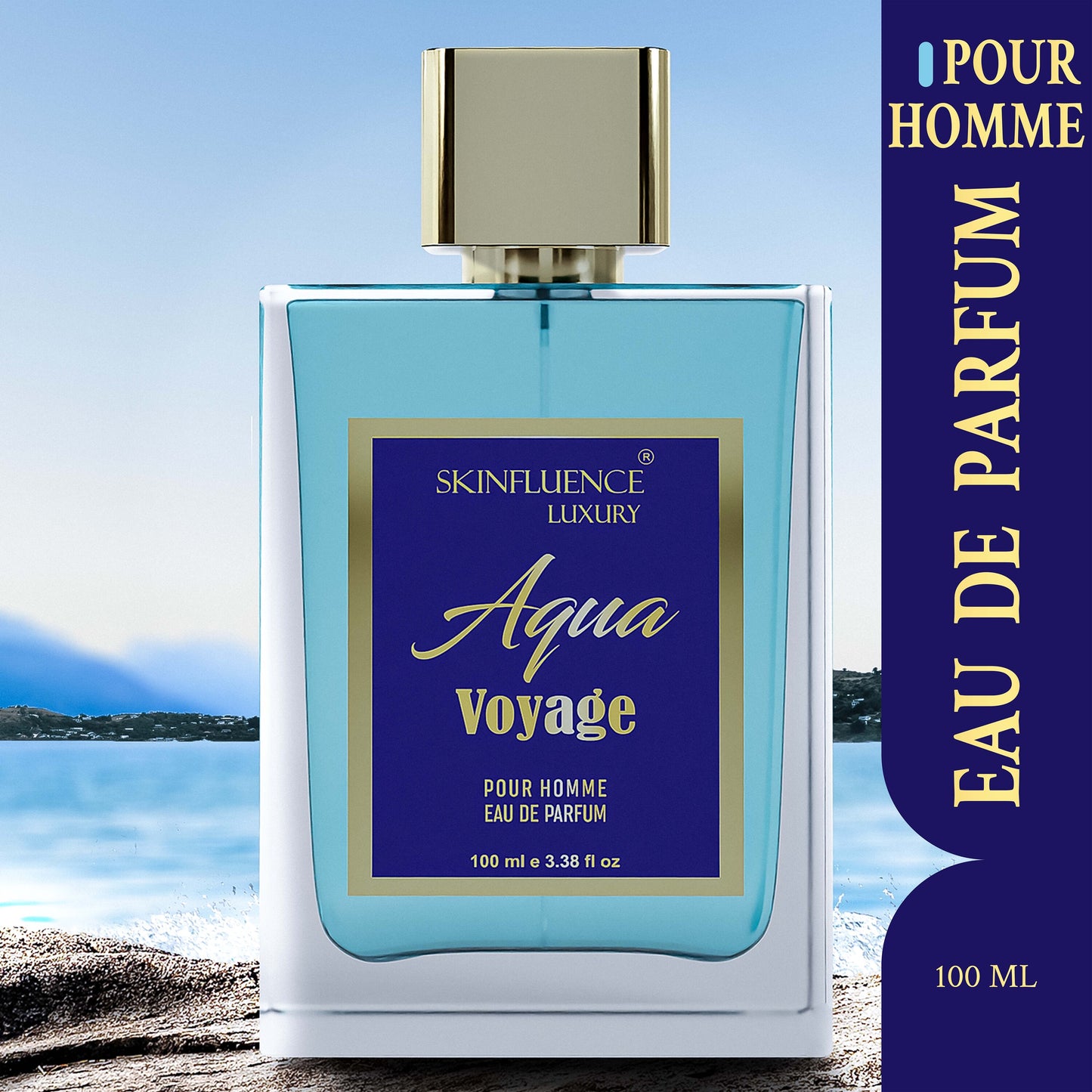 SKINFLUENCE Luxury Aqua Voyage Perfume For Men 100Ml- Eau De Parfum