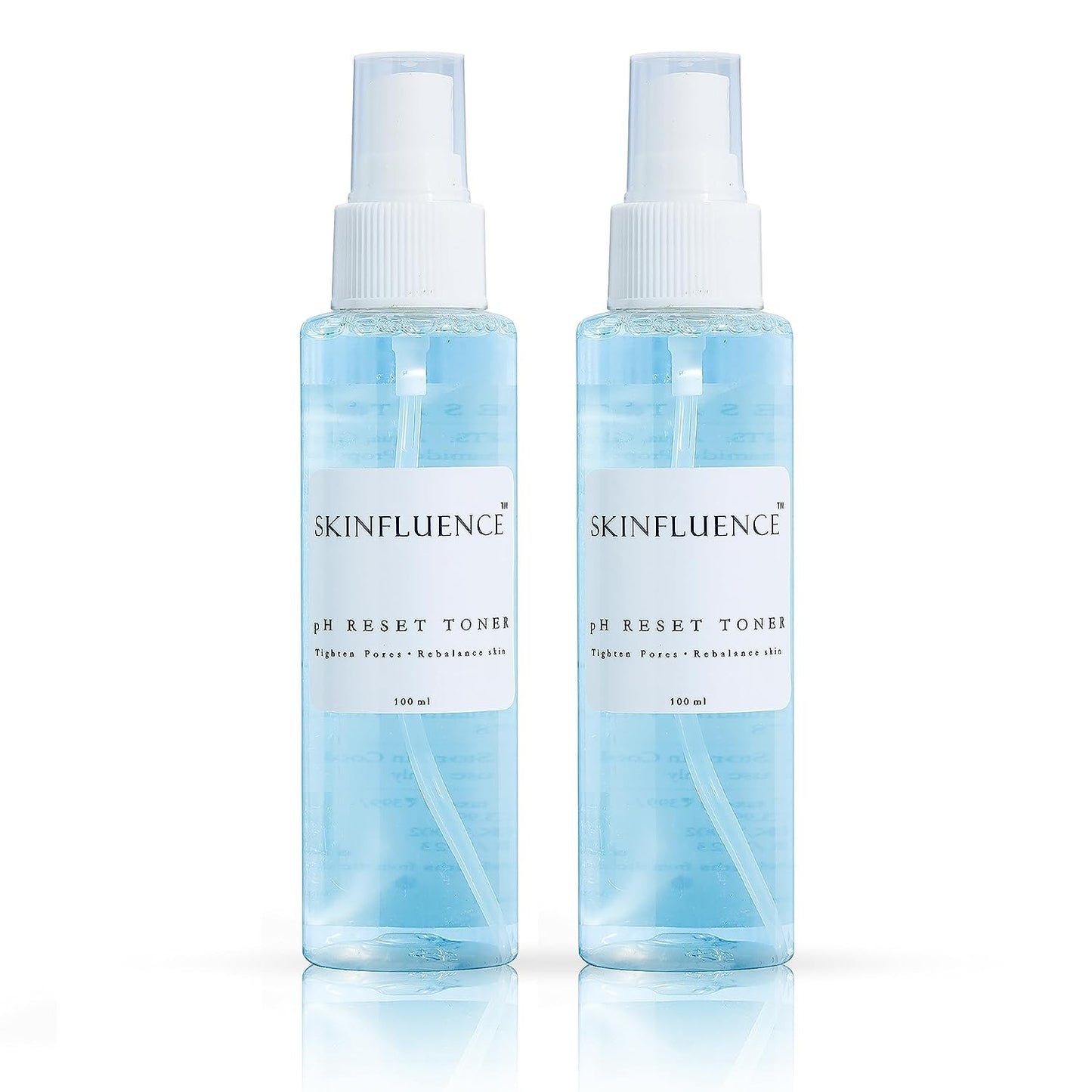 SKINFLUENCE pH Reset Face Toner |With Niacinamide & Aloe Vera |100% Natural |Soothing And Pore Tightening | For All Skin Types | For Men and Women  2 ×100Ml (Pack Of 2)