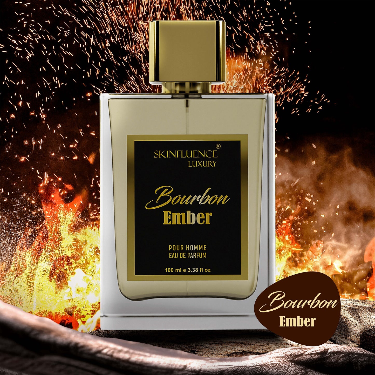 SKINFLUENCE Luxury Bourbon Ember Perfume For Men 100Ml- Eau De Parfum- Party Fragrance