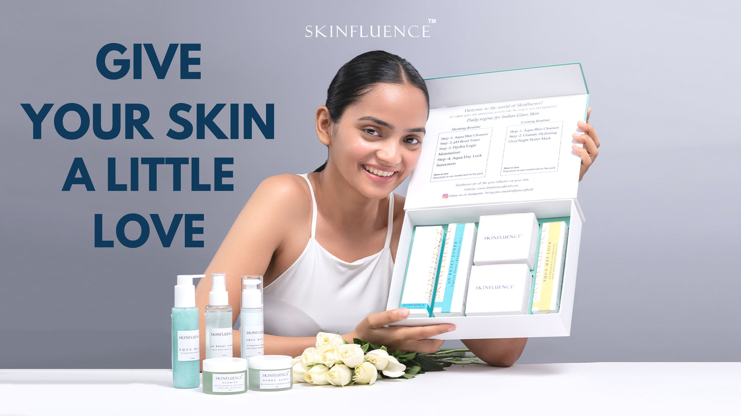 complete skin care kit from skinfluence for the best glowing skin