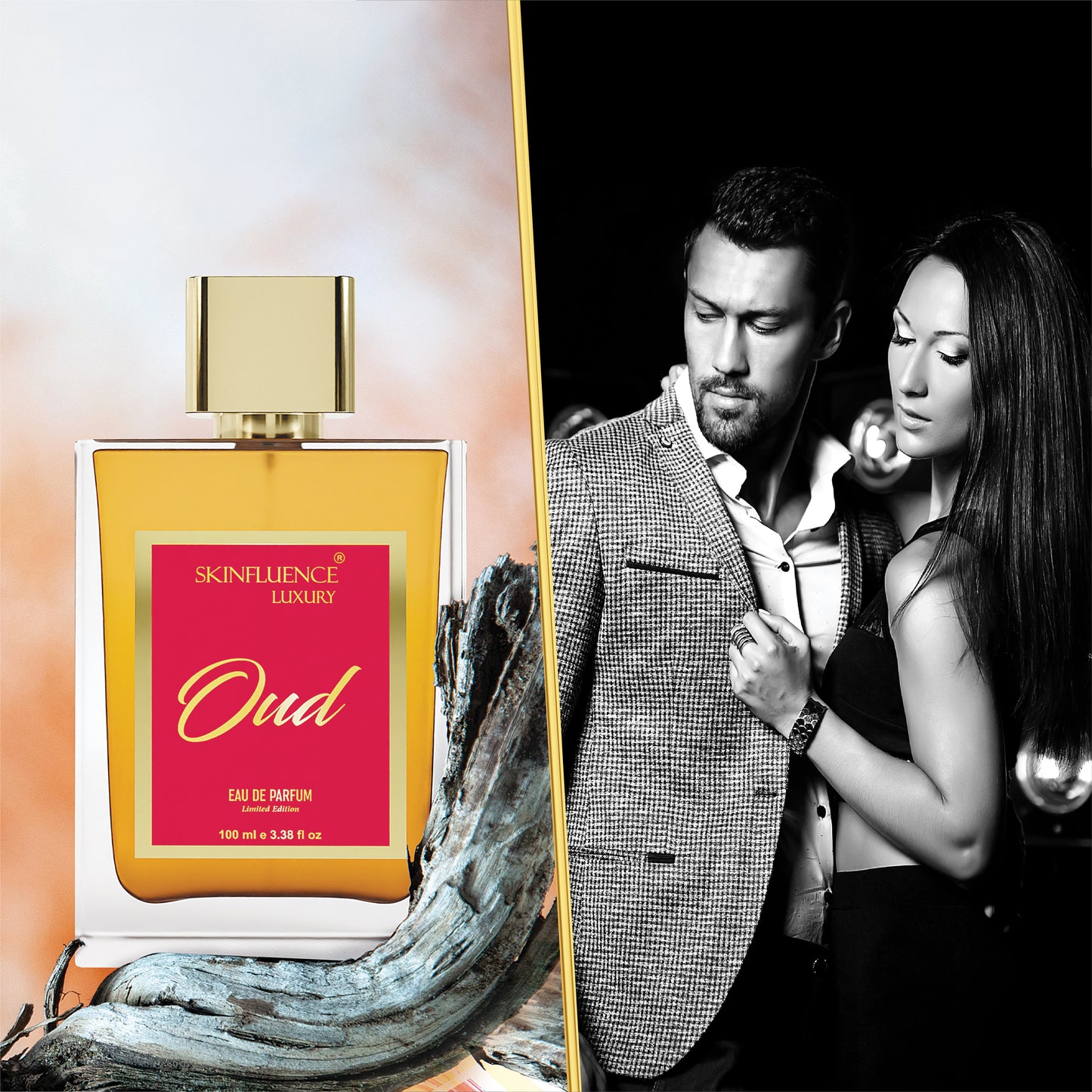 SKINFLUENCE Luxury Oud Perfume 100Ml | Eau De Parfum | Long Lasting Musk |Best Perfume For Men and Women (Unisex)…